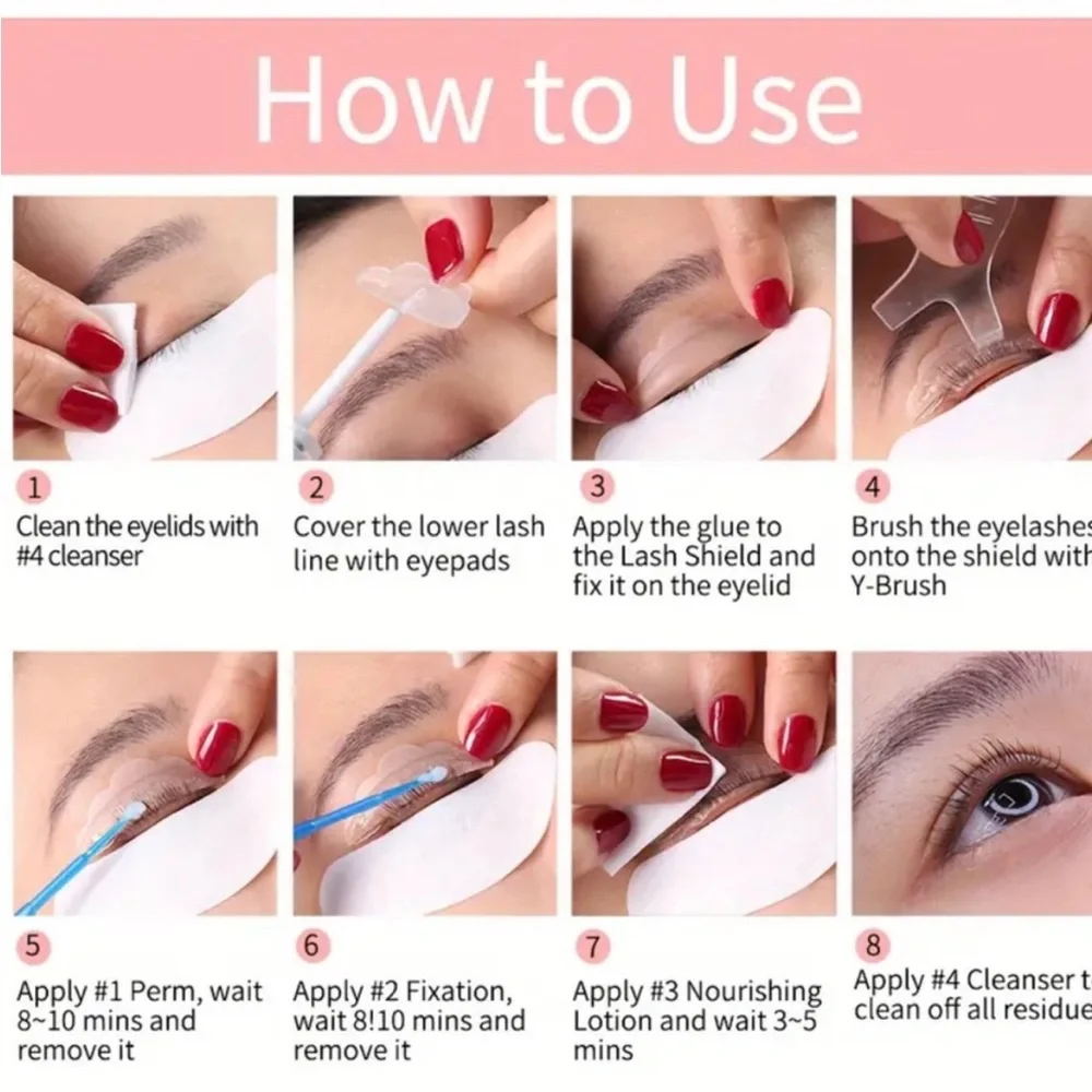 Lash Lift Eyelash Perming Kit - Pink